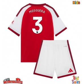 Arsenal Cristhian Mosquera #3 Replica Home Stadium Kit for Kids 2026-27 Short Sleeve (+ pants)
